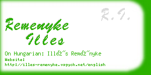 remenyke illes business card